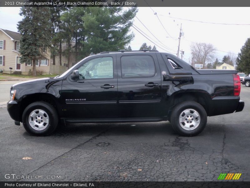 Black / Ebony 2013 Chevrolet Avalanche LS 4x4 Black Diamond Edition