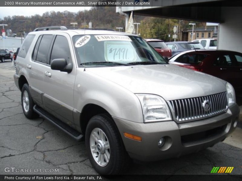 Silver Birch Metallic / Dark Graphite 2003 Mercury Mountaineer Convenience AWD