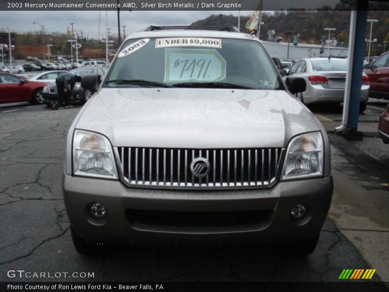 Silver Birch Metallic / Dark Graphite 2003 Mercury Mountaineer Convenience AWD