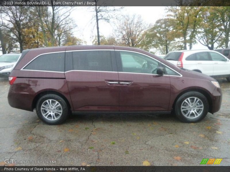 Dark Cherry Pearl / Beige 2013 Honda Odyssey EX-L