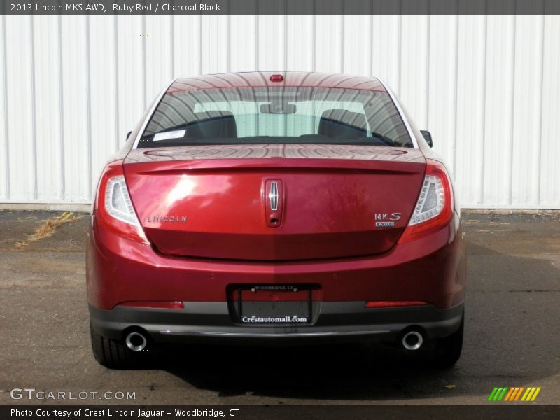 Ruby Red / Charcoal Black 2013 Lincoln MKS AWD