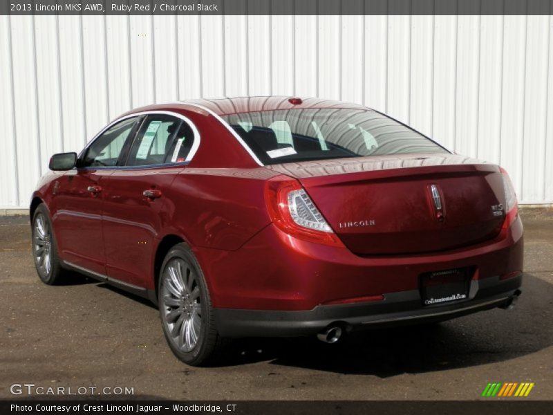 Ruby Red / Charcoal Black 2013 Lincoln MKS AWD