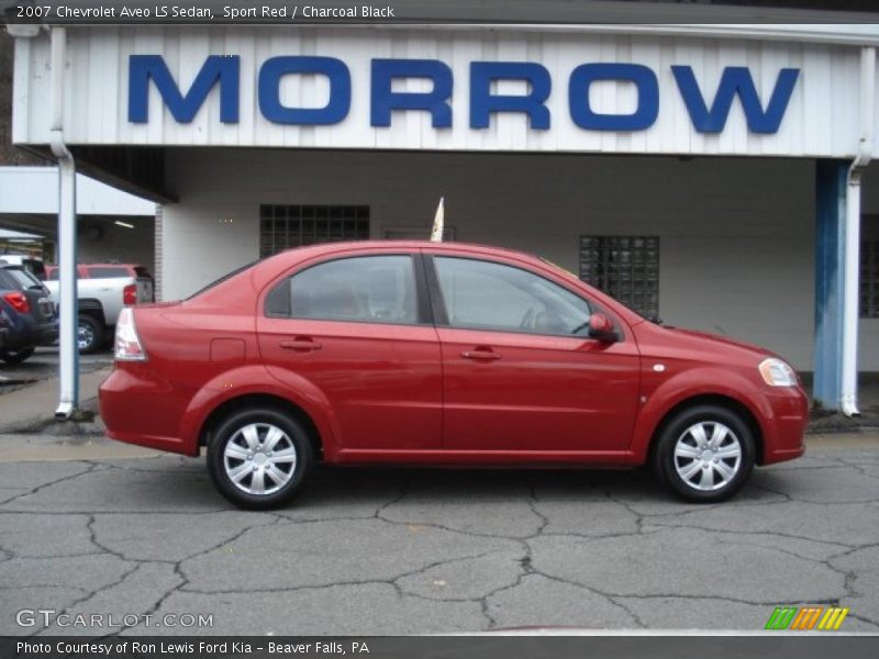 Sport Red / Charcoal Black 2007 Chevrolet Aveo LS Sedan