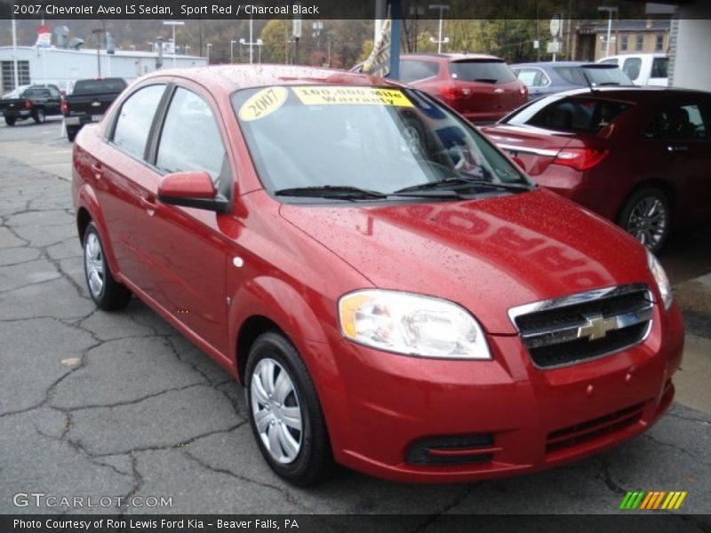Sport Red / Charcoal Black 2007 Chevrolet Aveo LS Sedan