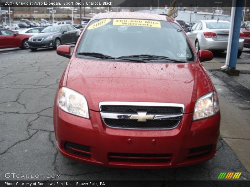 Sport Red / Charcoal Black 2007 Chevrolet Aveo LS Sedan