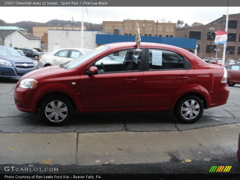 Sport Red / Charcoal Black 2007 Chevrolet Aveo LS Sedan