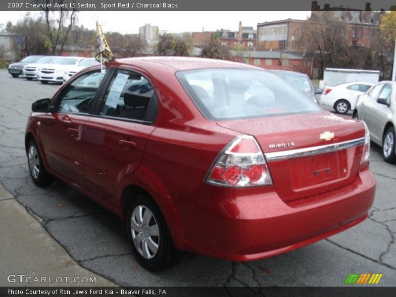Sport Red / Charcoal Black 2007 Chevrolet Aveo LS Sedan