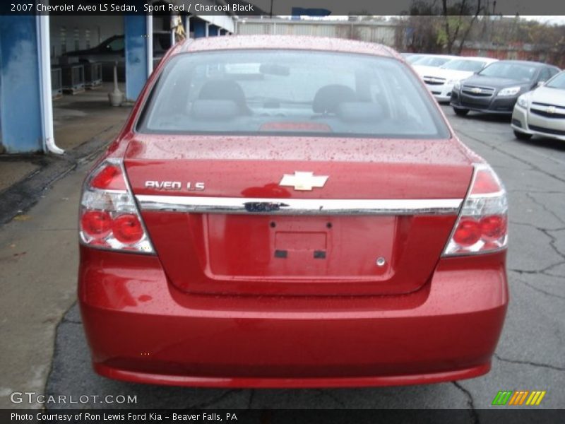 Sport Red / Charcoal Black 2007 Chevrolet Aveo LS Sedan