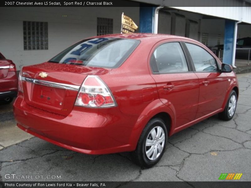Sport Red / Charcoal Black 2007 Chevrolet Aveo LS Sedan