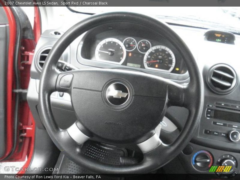 Sport Red / Charcoal Black 2007 Chevrolet Aveo LS Sedan