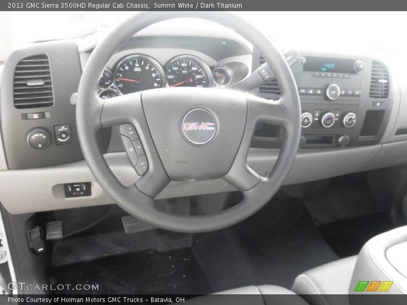 Summit White / Dark Titanium 2013 GMC Sierra 3500HD Regular Cab Chassis