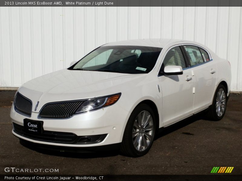 White Platinum / Light Dune 2013 Lincoln MKS EcoBoost AWD