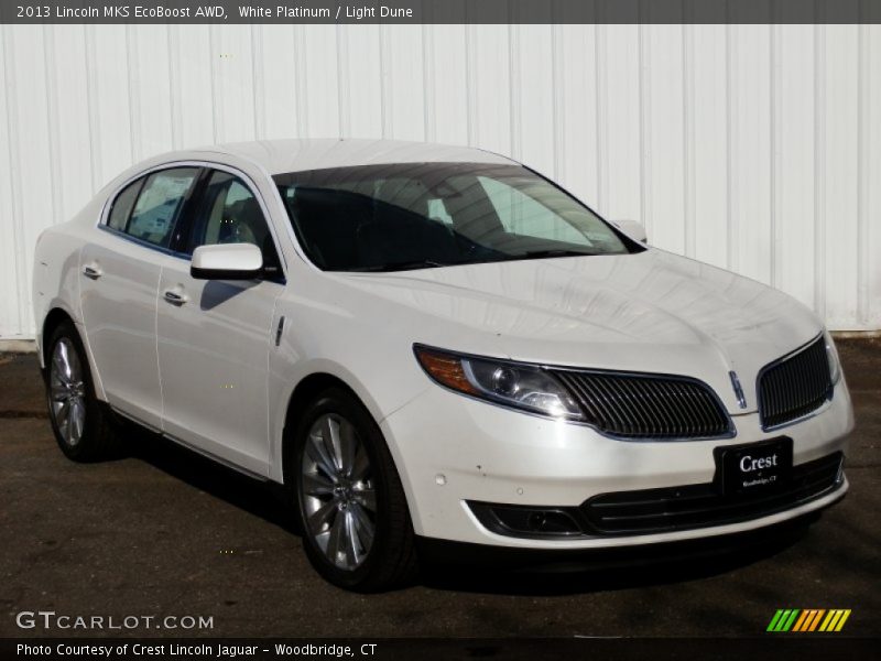 White Platinum / Light Dune 2013 Lincoln MKS EcoBoost AWD