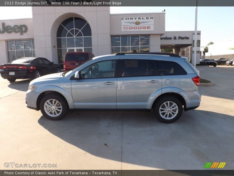 Winter Chill Pearl / Black/Light Frost Beige 2013 Dodge Journey SXT