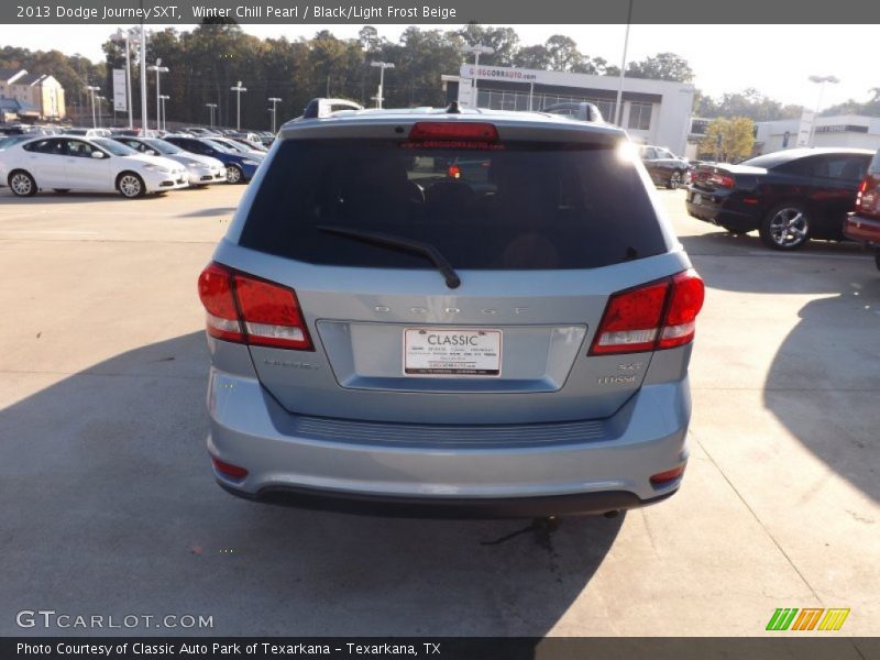 Winter Chill Pearl / Black/Light Frost Beige 2013 Dodge Journey SXT
