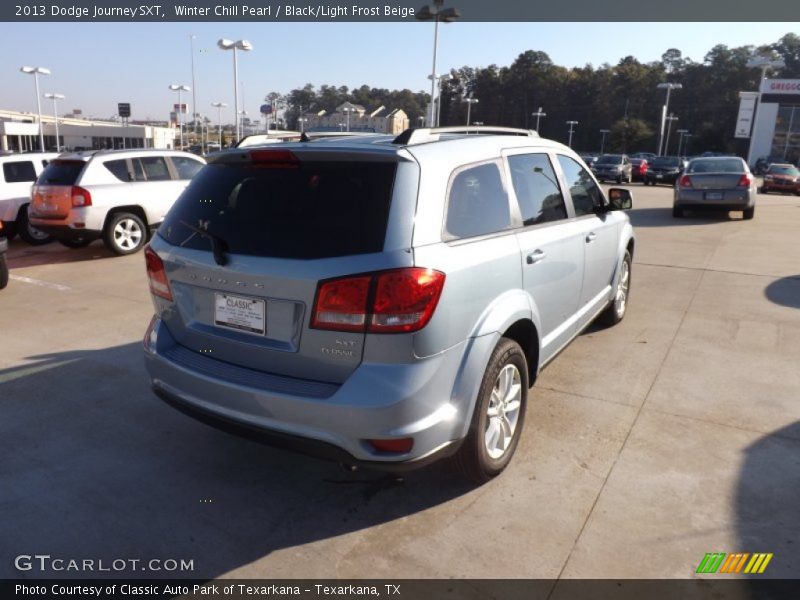 Winter Chill Pearl / Black/Light Frost Beige 2013 Dodge Journey SXT