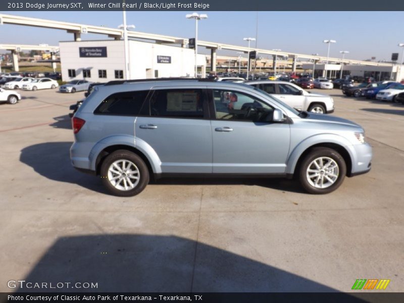 Winter Chill Pearl / Black/Light Frost Beige 2013 Dodge Journey SXT
