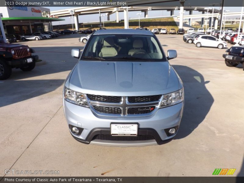 Winter Chill Pearl / Black/Light Frost Beige 2013 Dodge Journey SXT