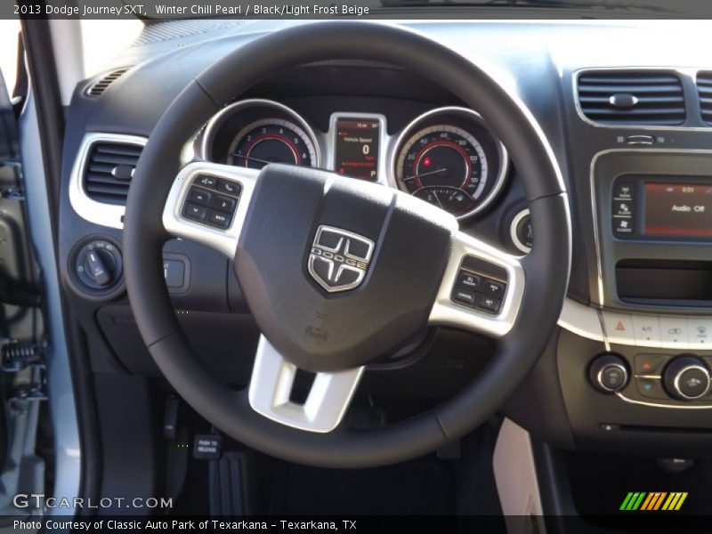 Winter Chill Pearl / Black/Light Frost Beige 2013 Dodge Journey SXT