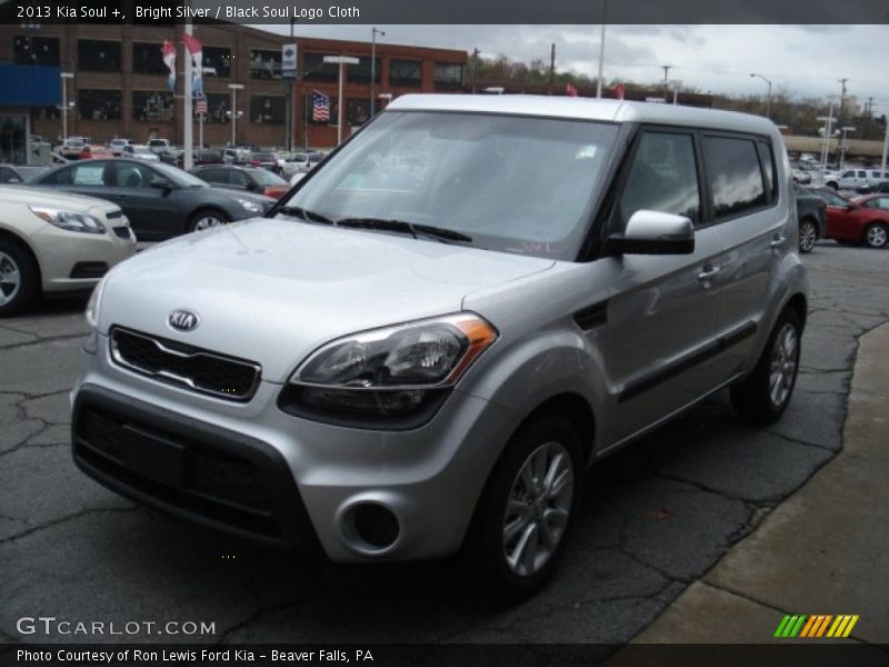 Bright Silver / Black Soul Logo Cloth 2013 Kia Soul +