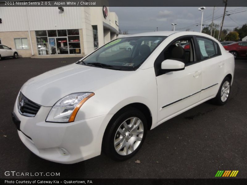 Aspen White / Charcoal 2011 Nissan Sentra 2.0 S
