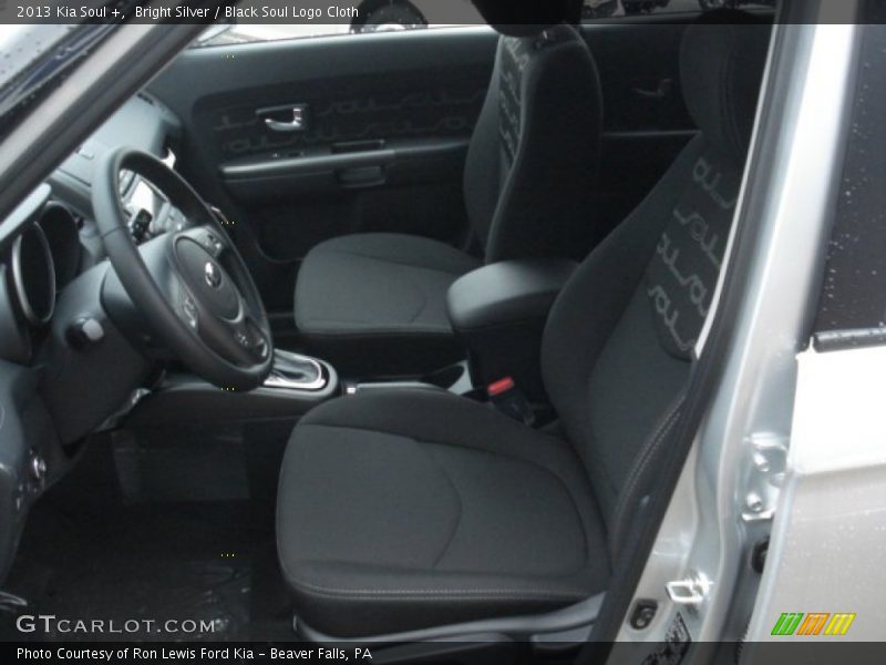 Bright Silver / Black Soul Logo Cloth 2013 Kia Soul +
