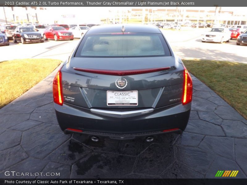 Thunder Gray ChromaFlair / Light Platinum/Jet Black Accents 2013 Cadillac ATS 2.0L Turbo Performance