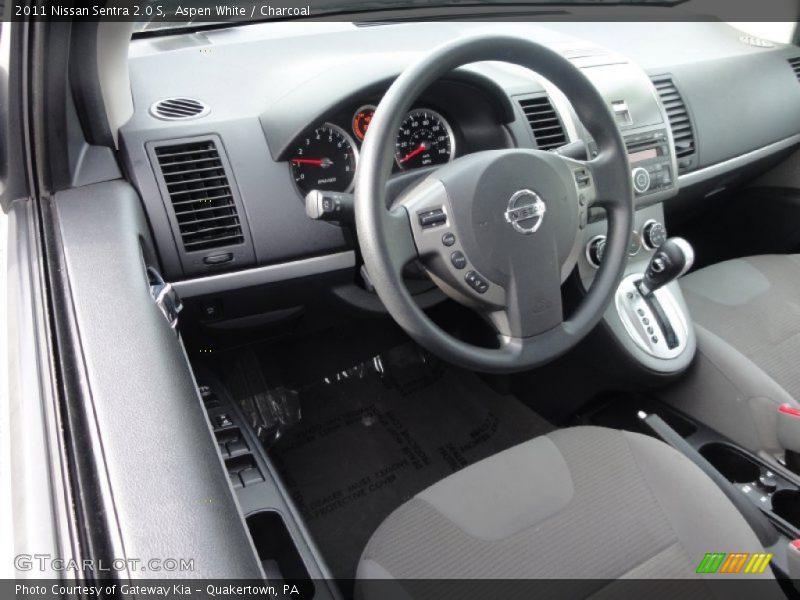Aspen White / Charcoal 2011 Nissan Sentra 2.0 S