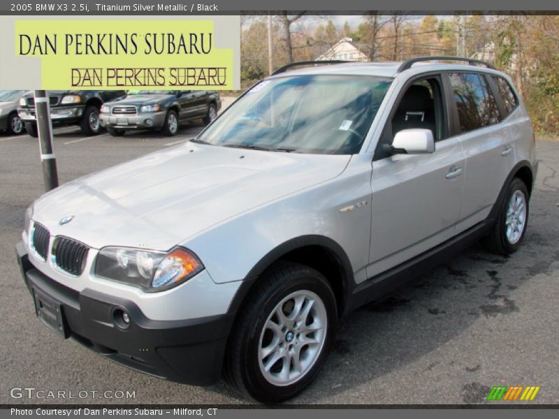 Titanium Silver Metallic / Black 2005 BMW X3 2.5i