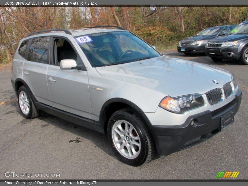 Titanium Silver Metallic / Black 2005 BMW X3 2.5i