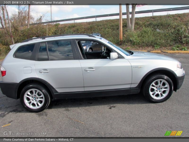 Titanium Silver Metallic / Black 2005 BMW X3 2.5i