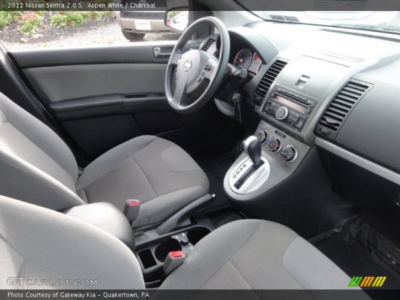 Aspen White / Charcoal 2011 Nissan Sentra 2.0 S
