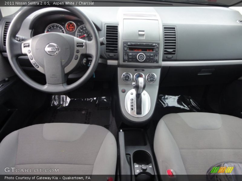 Aspen White / Charcoal 2011 Nissan Sentra 2.0 S