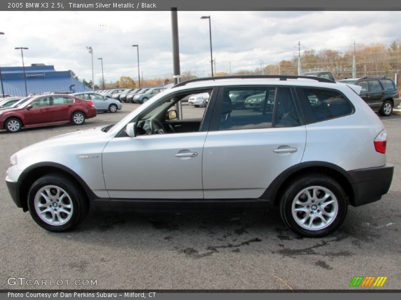 Titanium Silver Metallic / Black 2005 BMW X3 2.5i