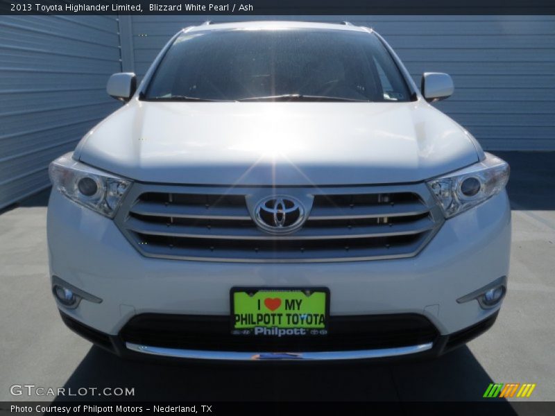 Blizzard White Pearl / Ash 2013 Toyota Highlander Limited