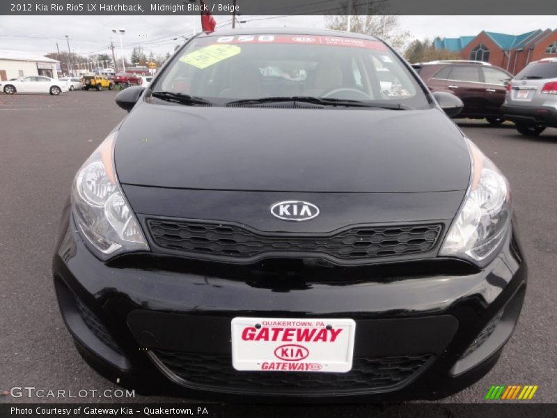 Midnight Black / Beige 2012 Kia Rio Rio5 LX Hatchback