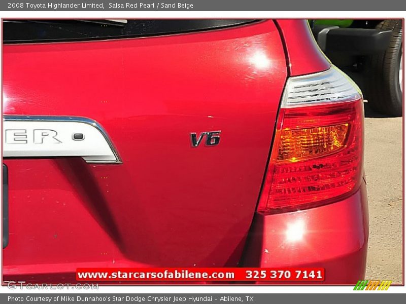 Salsa Red Pearl / Sand Beige 2008 Toyota Highlander Limited