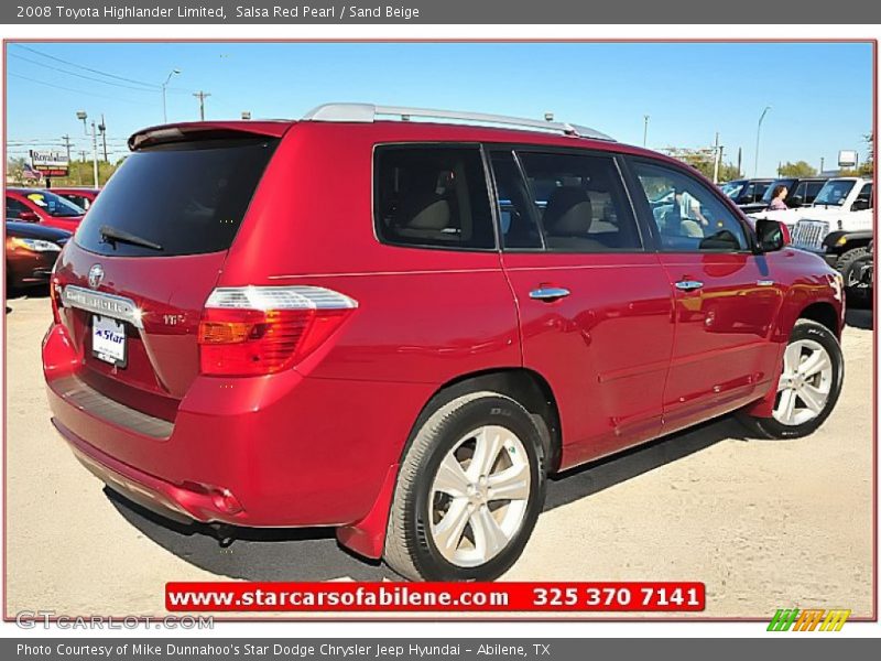 Salsa Red Pearl / Sand Beige 2008 Toyota Highlander Limited