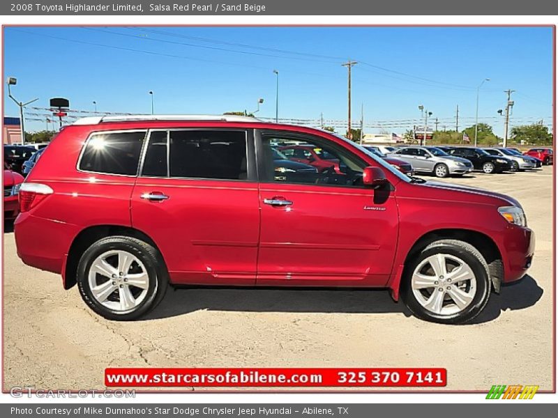 Salsa Red Pearl / Sand Beige 2008 Toyota Highlander Limited