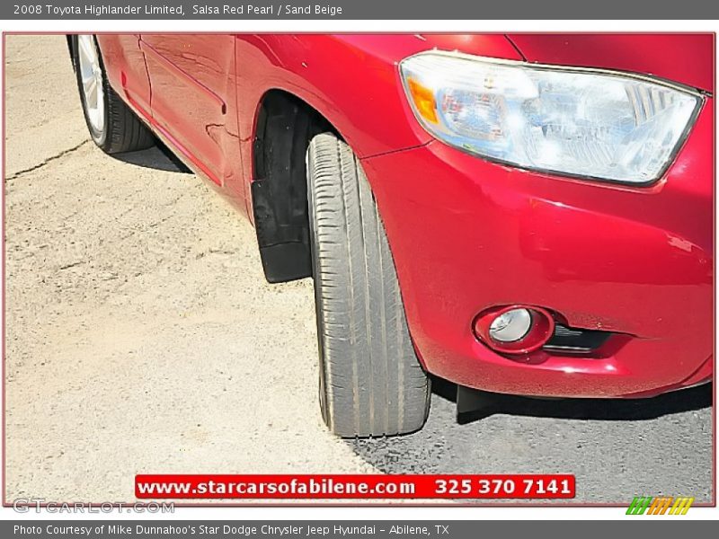 Salsa Red Pearl / Sand Beige 2008 Toyota Highlander Limited
