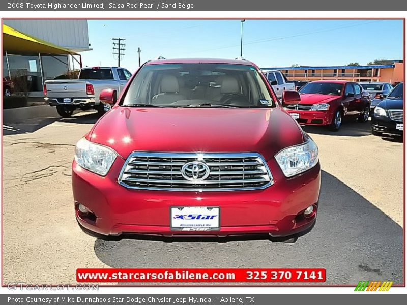 Salsa Red Pearl / Sand Beige 2008 Toyota Highlander Limited