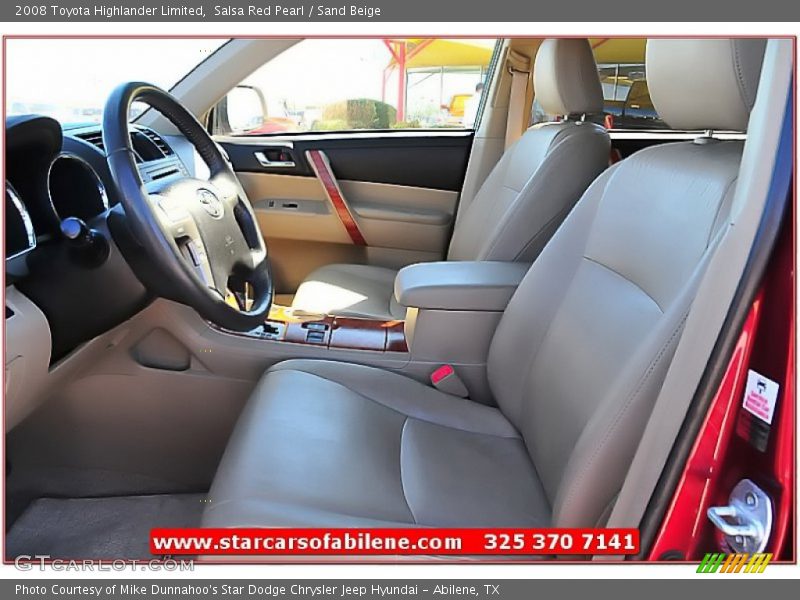 Salsa Red Pearl / Sand Beige 2008 Toyota Highlander Limited