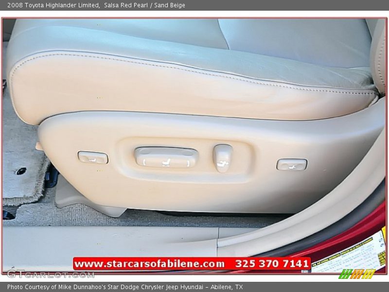 Salsa Red Pearl / Sand Beige 2008 Toyota Highlander Limited