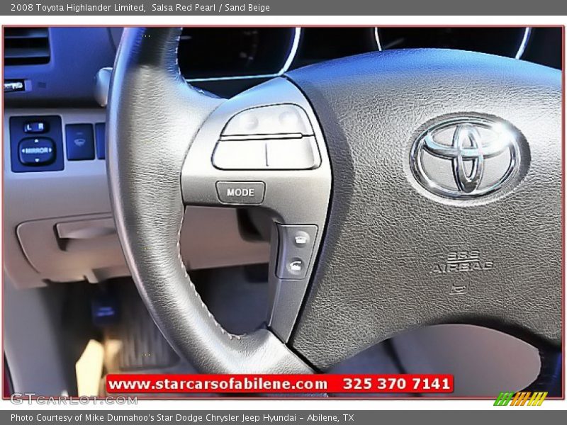 Salsa Red Pearl / Sand Beige 2008 Toyota Highlander Limited