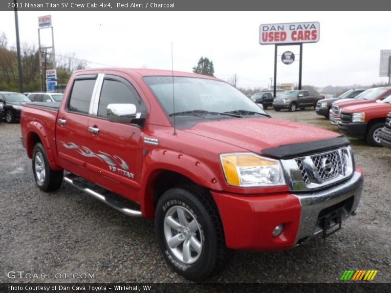 Red Alert / Charcoal 2011 Nissan Titan SV Crew Cab 4x4