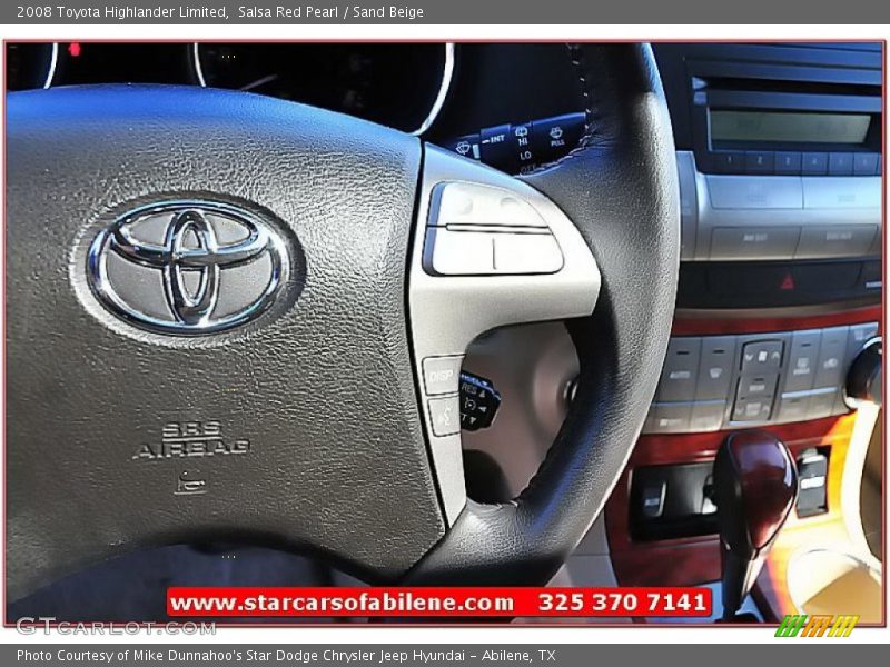 Salsa Red Pearl / Sand Beige 2008 Toyota Highlander Limited