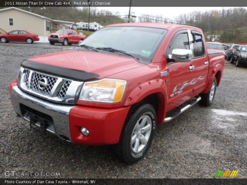 Red Alert / Charcoal 2011 Nissan Titan SV Crew Cab 4x4