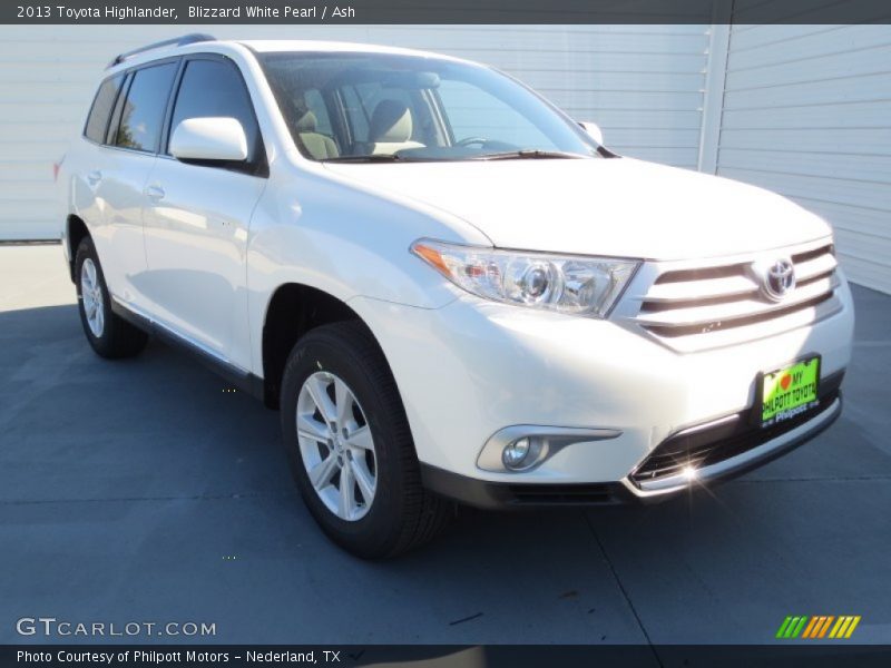 Blizzard White Pearl / Ash 2013 Toyota Highlander