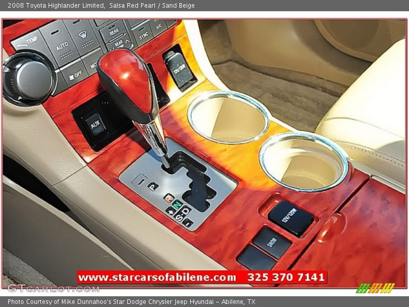 Salsa Red Pearl / Sand Beige 2008 Toyota Highlander Limited