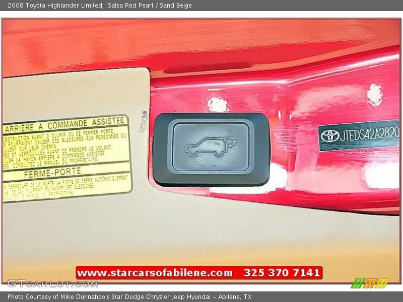 Salsa Red Pearl / Sand Beige 2008 Toyota Highlander Limited